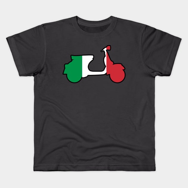 Italy Scooter Kids T-Shirt by Skatee